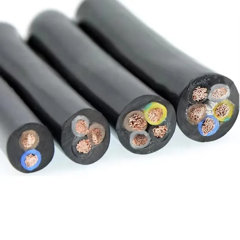

【From China】OEM Electrical Wire 100M 2 3 4 5 Cores Round Black Flexible Cable
