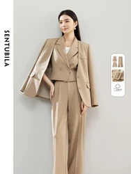 SENTUBILA 3 Piece Waistcoat Pant Blazer Suits Women Office Business Formal Outfits 2024 Spring Autumn Matching Sets 141Z53194