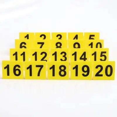 

20Pcs Acrylic Table Numbers V-Shaped Reusable Markers Double-Sided Design for Restaurants Cafes Bars Elegant Decor