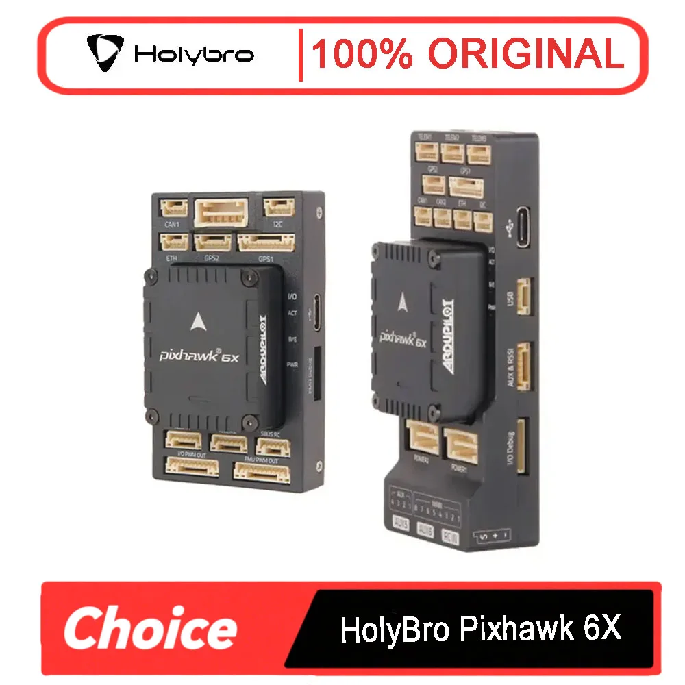 

HolyBro Pixhawk 6X (ICM-45686) Flight Controller Standard Set / Mini Set with M9N / M10 GPS Module for RC Multirotor Airplane
