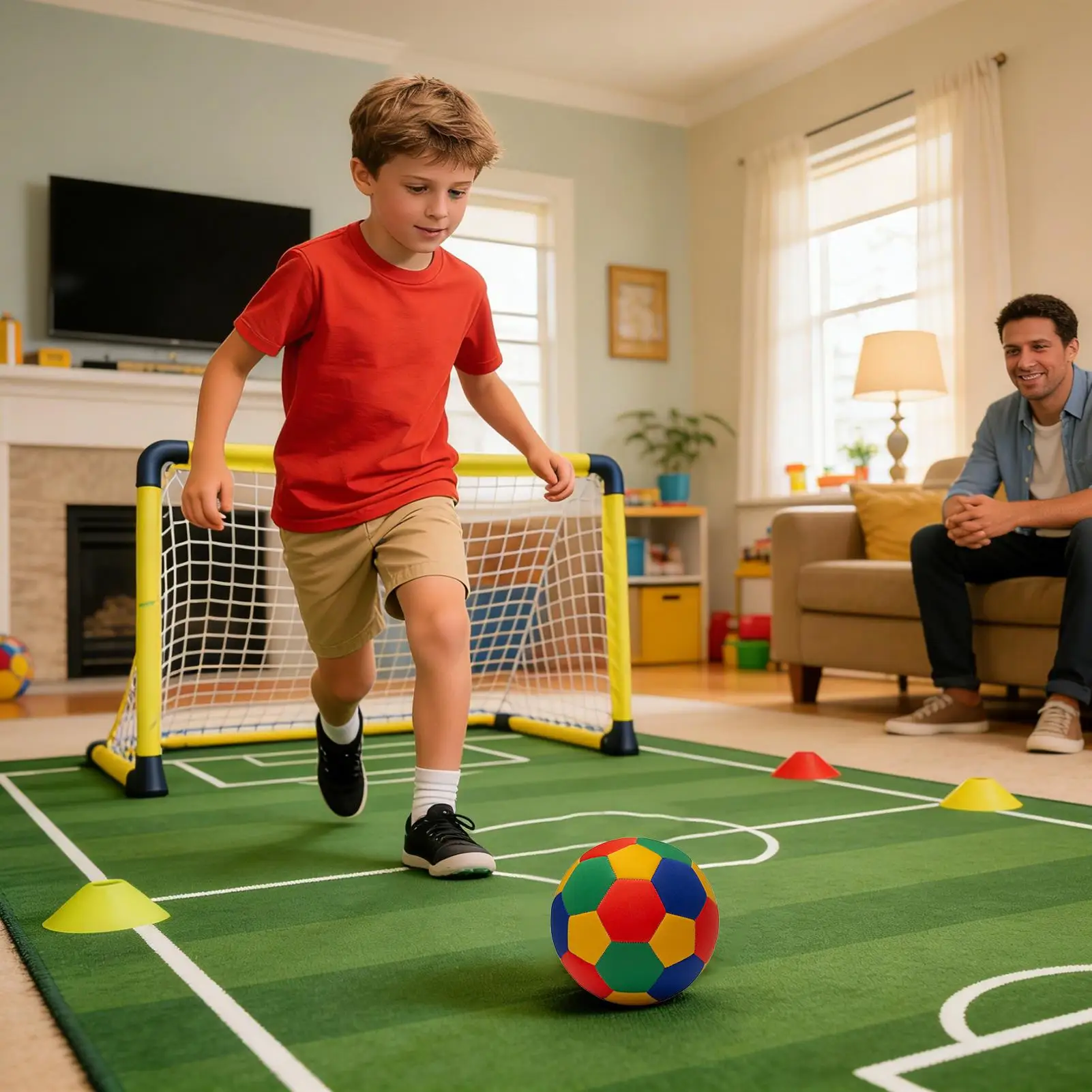 

Indoor Soccer Balls Sports Training Equipment House Ball Soccer For Home Kids Boys Girls Youth Backyard Birthday Park School