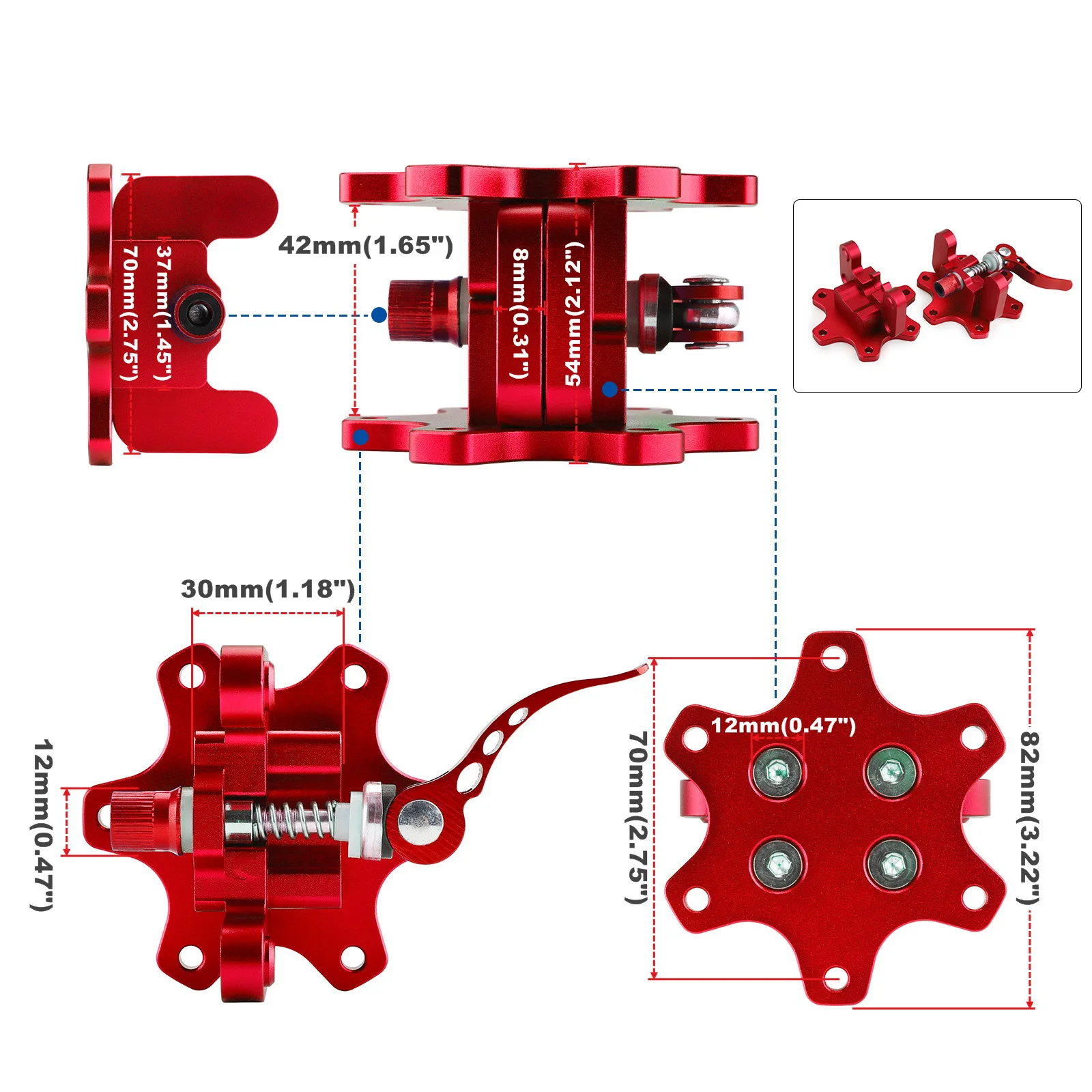 7075 Aluminum Alloy 70MM For Q1R Steering Wheel Quick Release for Simagic for Thrustmaster for Logitech G25 G27 3color