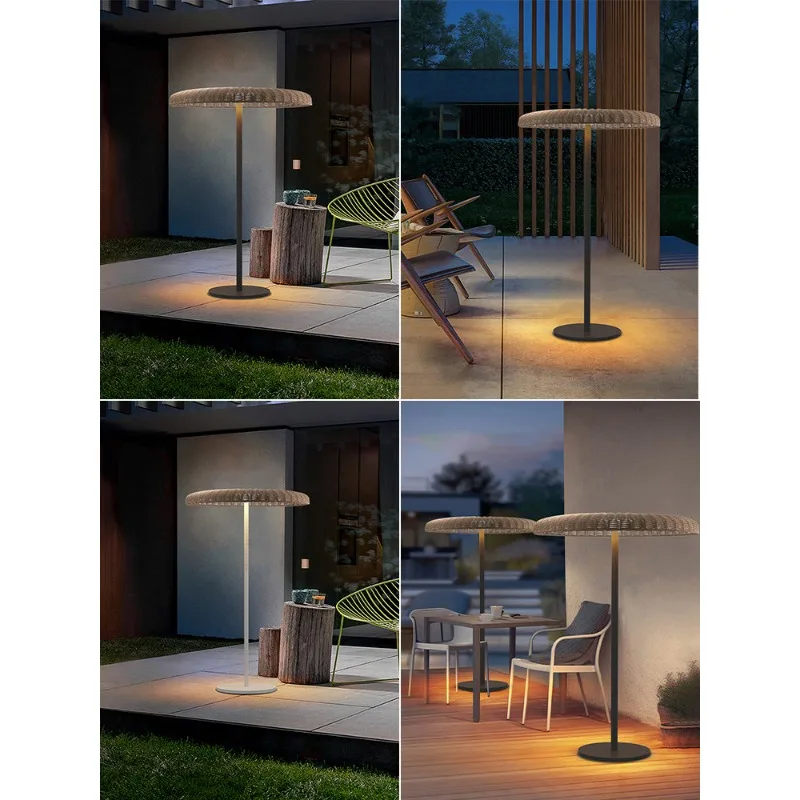 Outdoor waterproof woven solar lawn light B & B terrace rooftop restaurant layout light Villa courtyard floor lamp