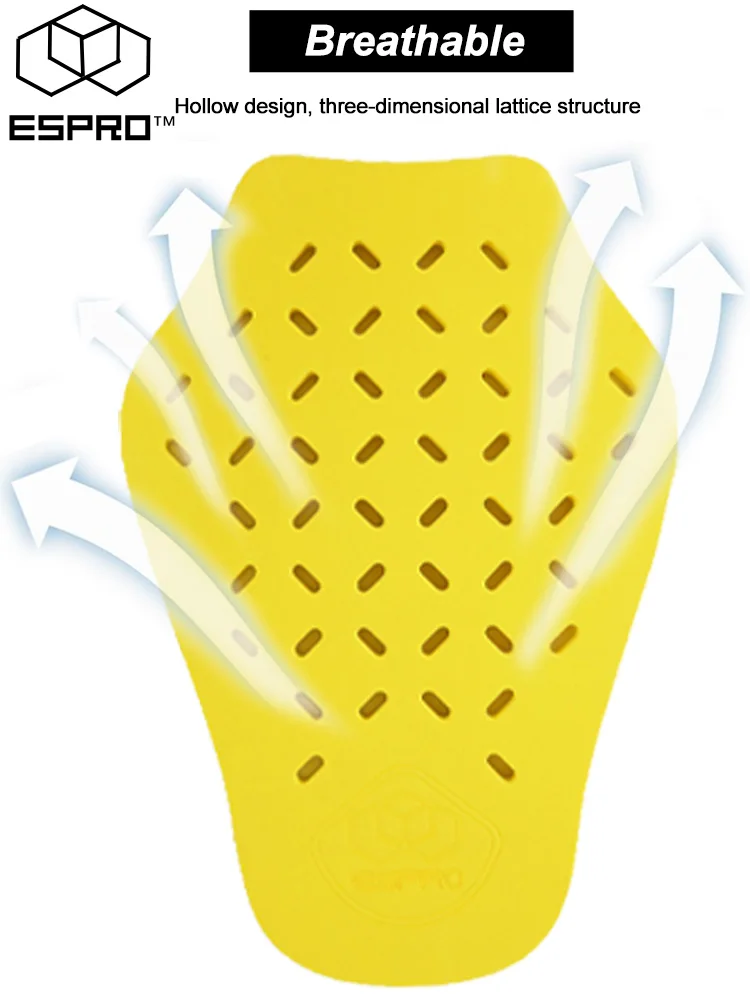Yellow Motorcycle Jacket Insert Protector High Density EVA Material Motorcycle Body Armor Back Pads Protection Gear Anti-drop