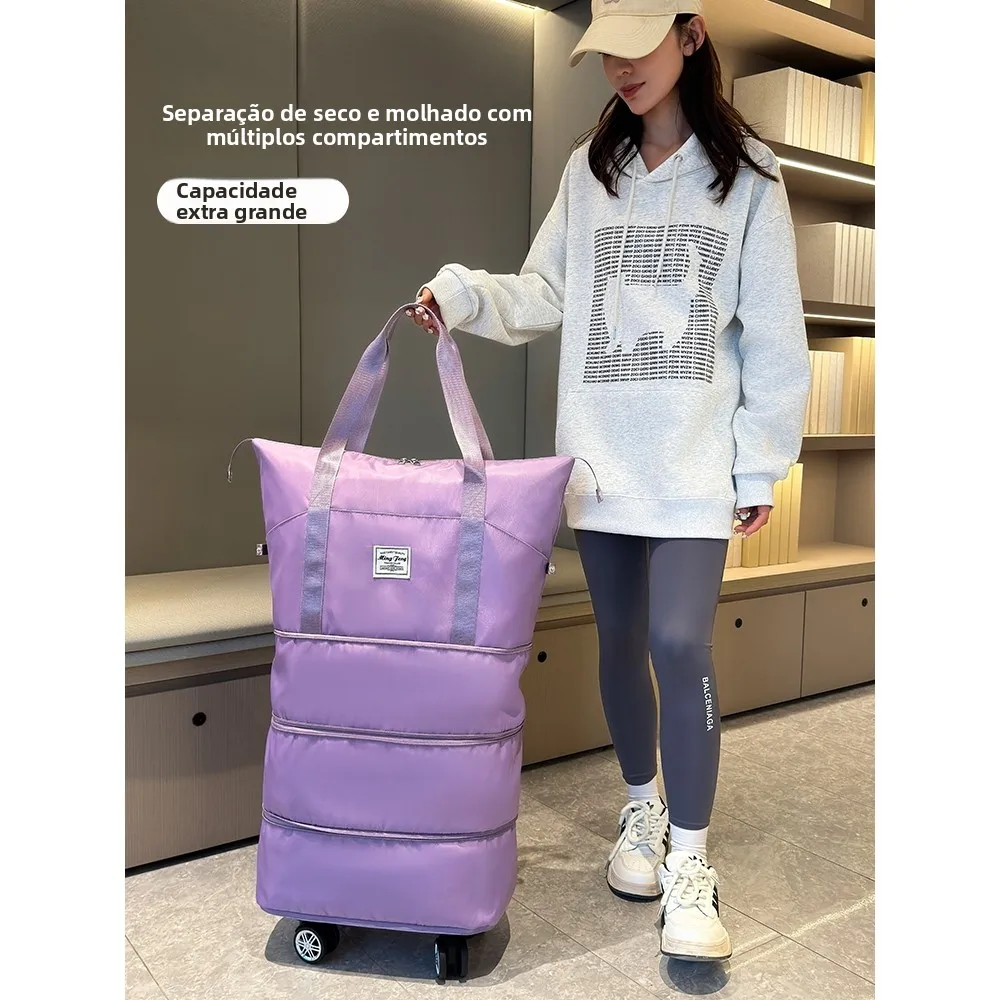 sac-de-voyage-pour-femme-grande-capacite-leger-avec-roulettes-universelles-valise-pliable-a-poignee-telescopique-et-roulettes