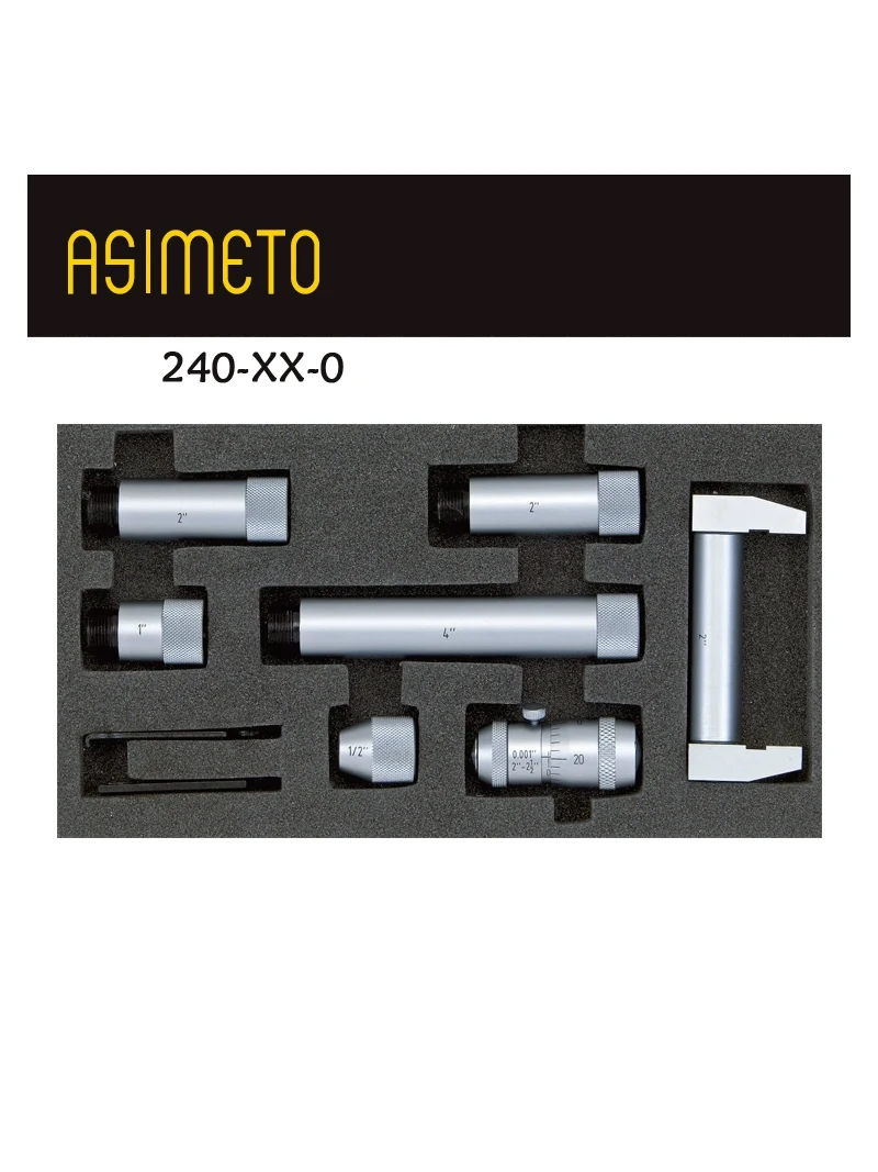 Asimeto German  240-12-0 extended tube inner diameter micrometer 50-500mm 0.01mm 5-300mm 50-1000mm