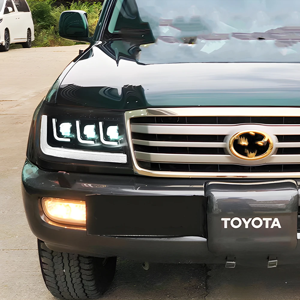 Car Front Lamps For Toyota  Land Cruiser LC100 1998-2007 Auto Headlights Assembly Upgrade LED Projector 3 Lens Tool Accessories