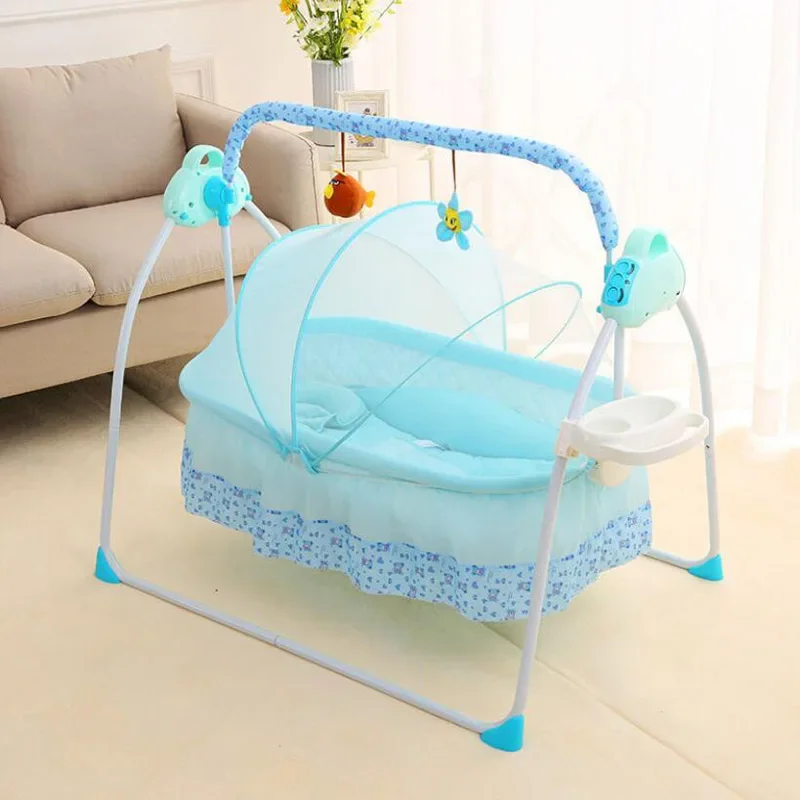 2023 Baby Auto Swing Bed Electric Newborn Cradle Sleeping Basket Rocking Chair With Remote Control Baby Bed 0-36 Months