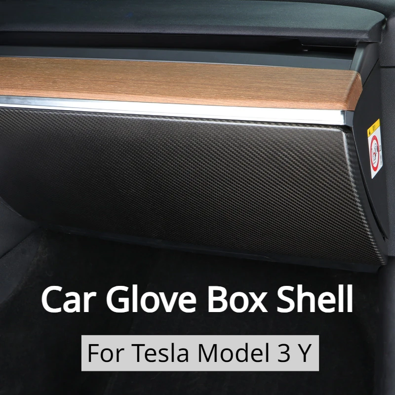 

Glove Box Shell for Tesla Model 3 Y Real Carbon Fiber Dry Carbon 3K 240G Handmade LHD Glove Box Cover Car Accessories 2017-2023