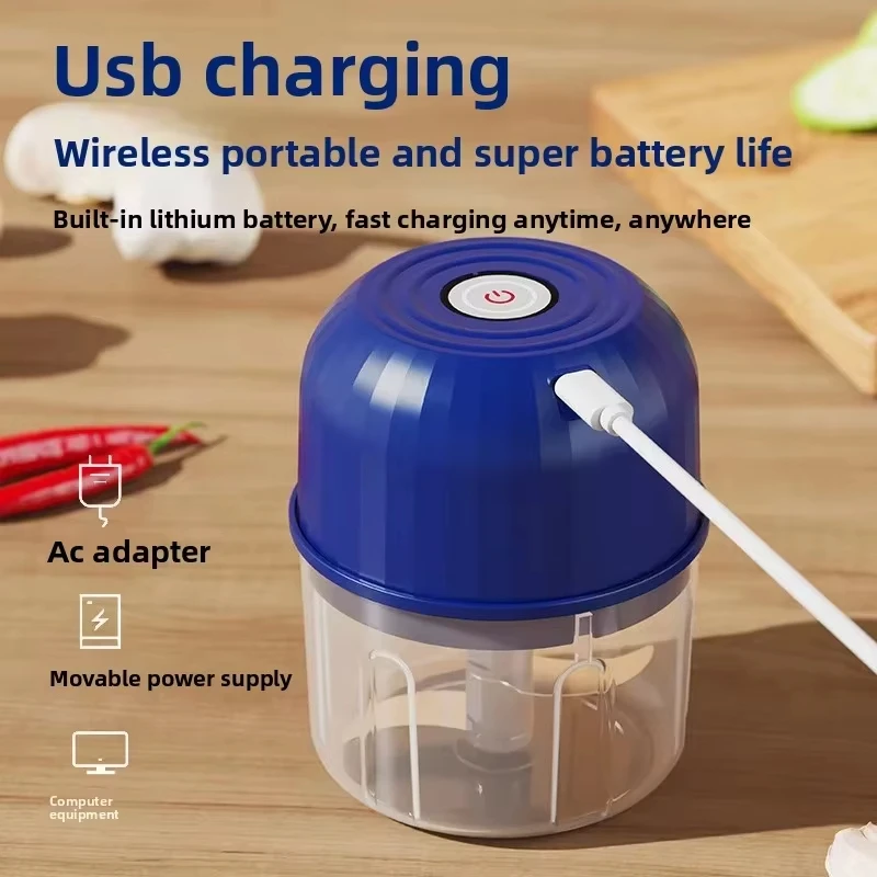 260M 마늘 다지기 휴대용 마늘 분쇄기 고기 분쇄기 양파 다지기 생강 후추 야채 분쇄기 주방 블렌더