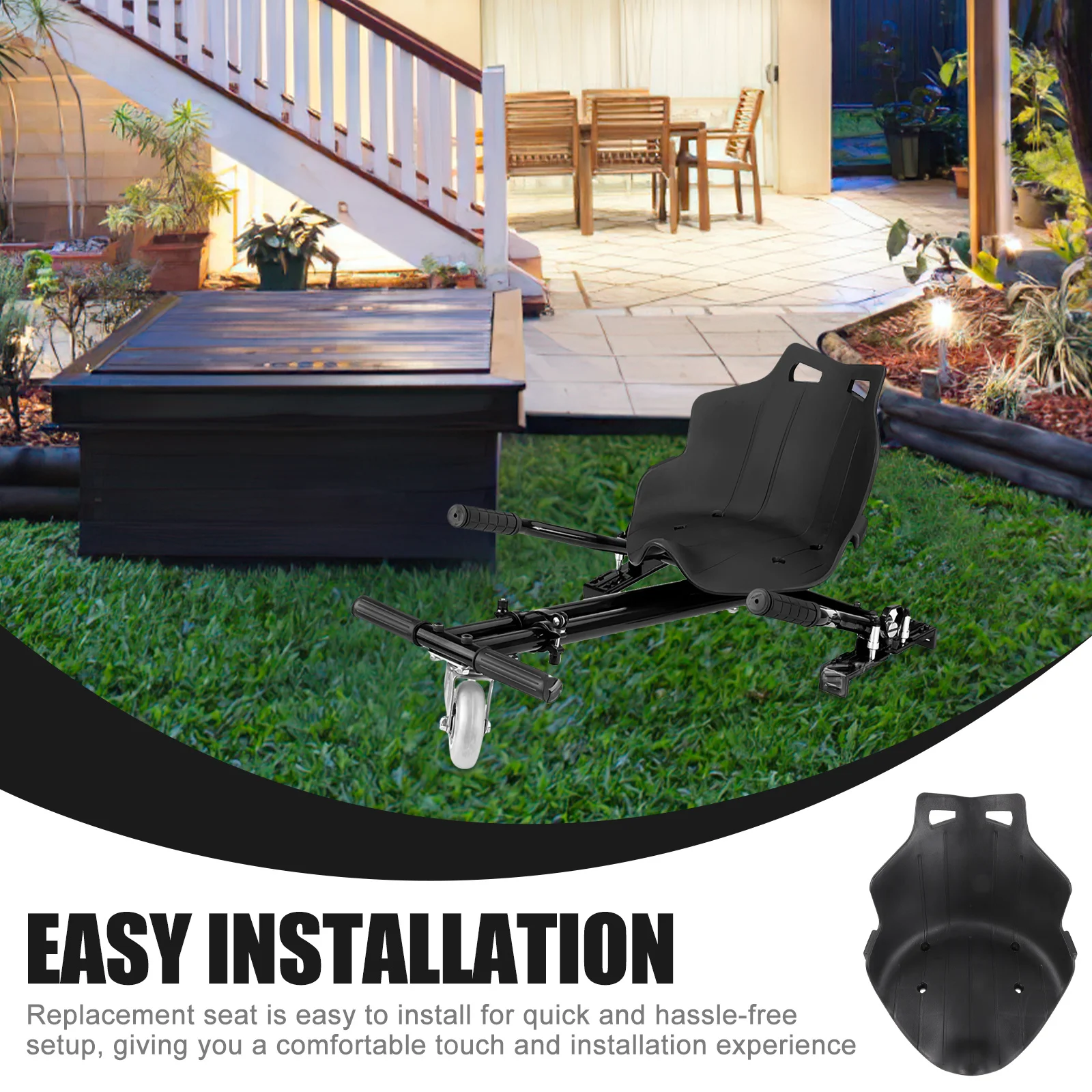 

Пластиковое сменное сиденье для картинга, материал PP, легкая прочная гоночная насадка для балансировочного скутера, замена сиденья для картинга