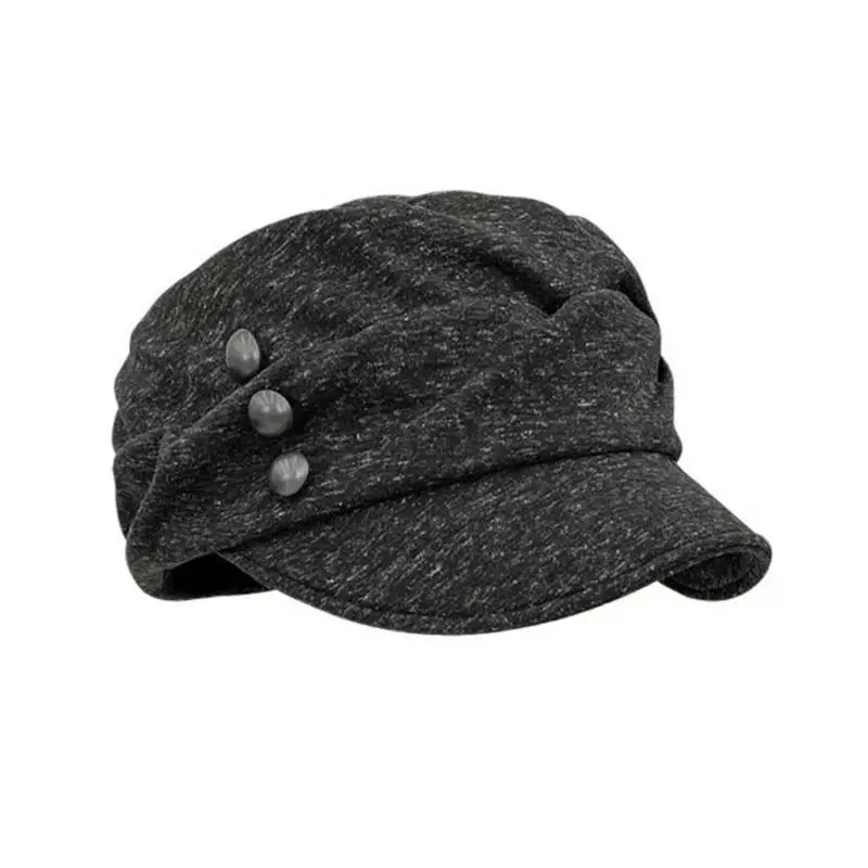 652F Short Brims Cap with Elastic Fit and Foldable Cotton Blend Design for Spring, Fall, and Daily Travel Wear
