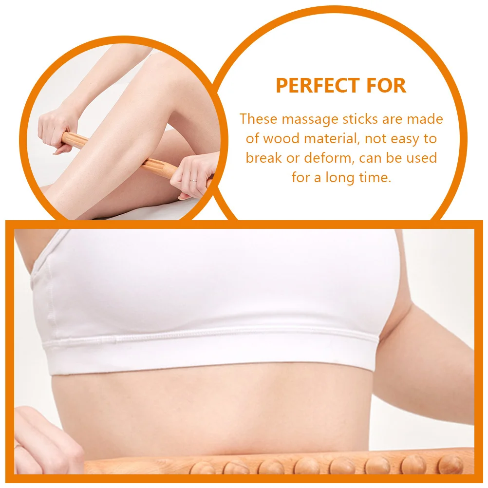 

Wooden Massage Stick for Full Body Acupoint Portable Massager for Foot Hand Head Muscle Relaxation and Stress