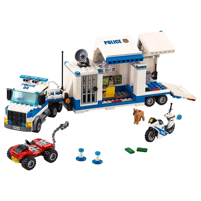 

Compatible Bricks Sets City Series Building Blocks Mobile Command Center Police Car Children's Gift MOC Assembling Toys