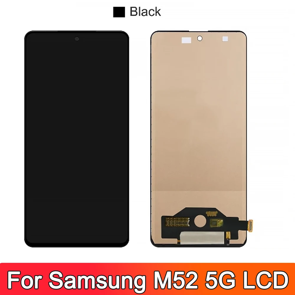 Screen Replacement for Samsung Galaxy M52 5G Lcd Display Digital Touch Screen with Frame for Samsung Galaxy M52 5G M526B M526BR