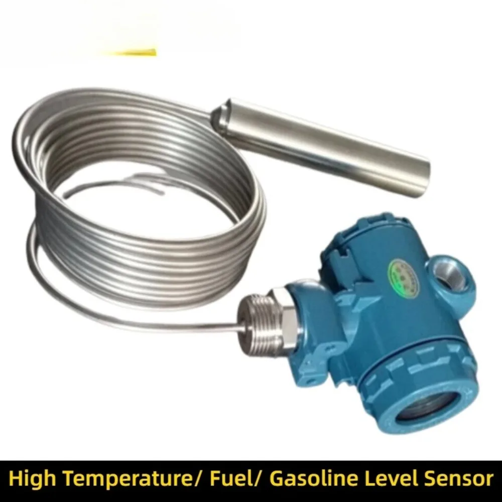 High Temperature Resistant Fuel Level Transmitter 4-20mA with Display Submersible Liquid Level Sensor SS304 for Boiled Water