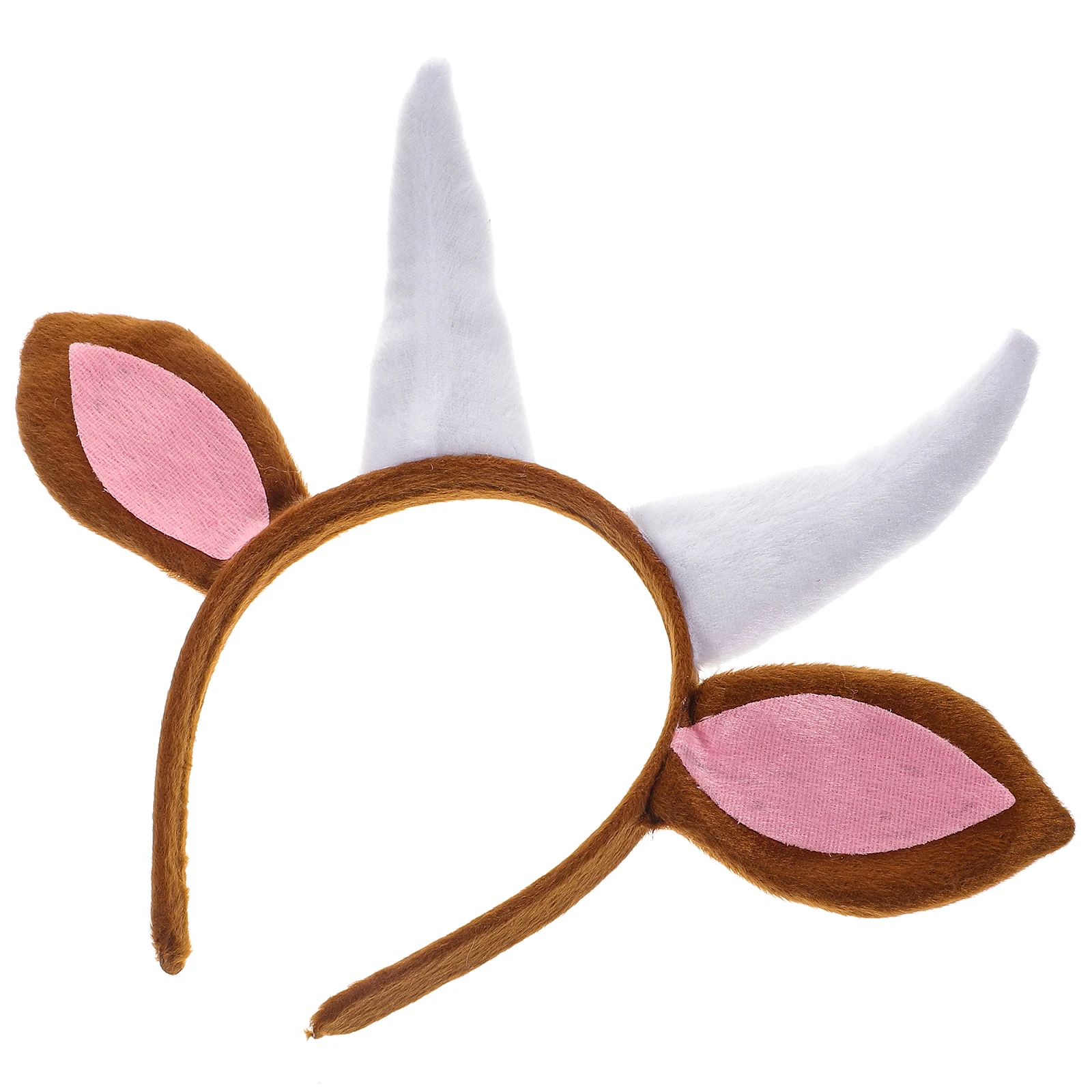 

Cartoon Goat Headband Animal Headwear Kids Hair Hoop Stretchy Ears Furry Cosplay Favor Costumes Accessories Gift