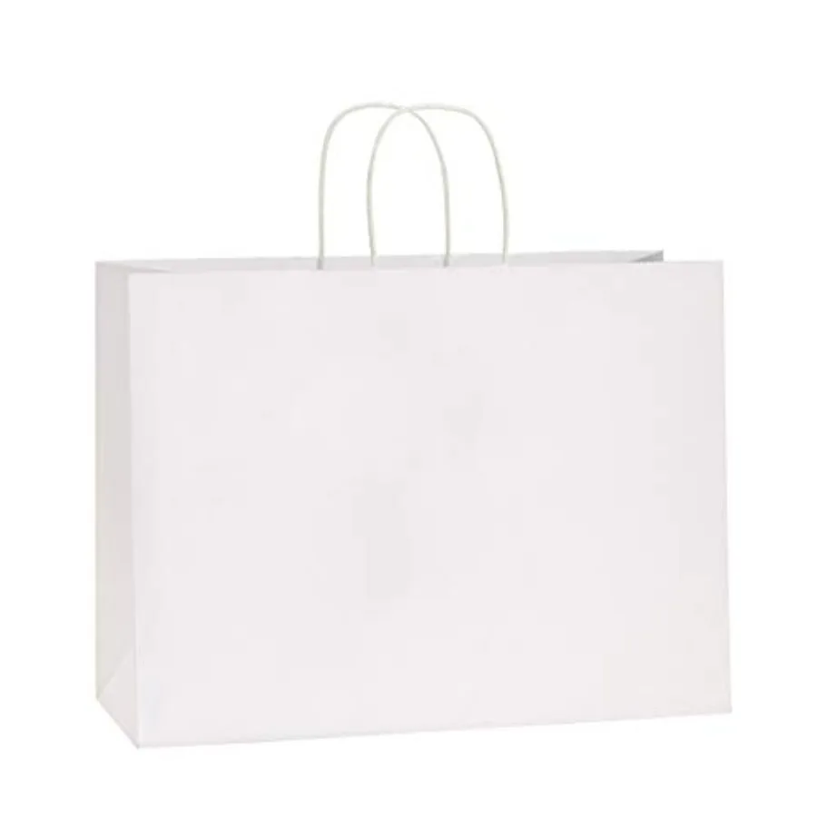 

100Pcs 16x6x12 Inch Kraft Paper Bags with Handles Bulk Large Shopping Bags for Gifts Grocery Merchandise Party Favor Take-out R