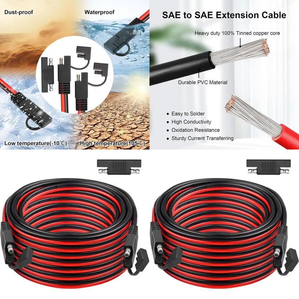 

Провод медный луженый 10AWG, 50 футов, с быстроразъемным соединением, для автомобилей, мотоциклов, фургонов и тракторов