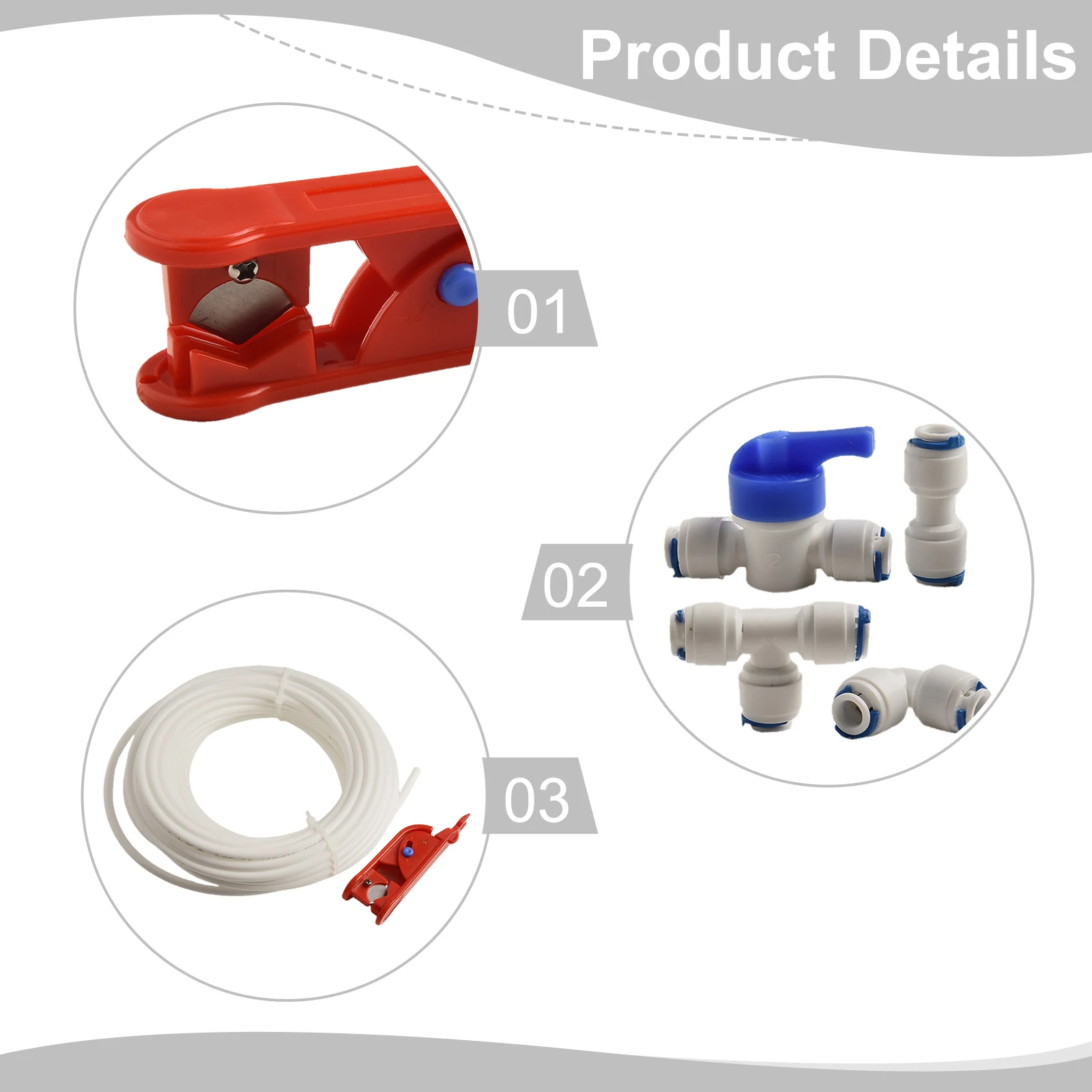 

Refrigerator Connection Kit for Ice Maker 15m Water Pipe with Quick Release Connectors and Installation Accessories