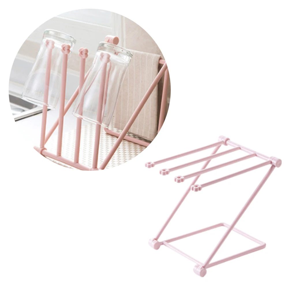 

Rag Hanger Light Pink Towel Rack Dish for Counter Racks Kitchen Vertical Tidy Dishcloth Storage Holder Folding