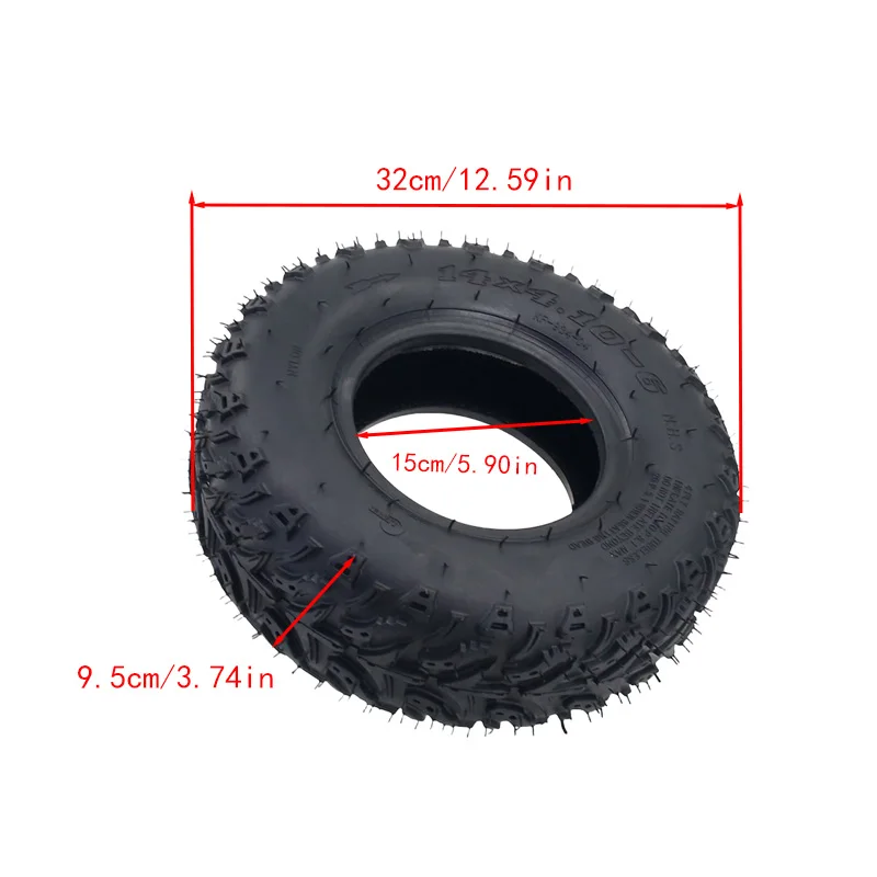 14-inch tubeless tire 14x4.10-6 high quality wear-resistant for kart ATV four-wheel ATV accessories - view 3