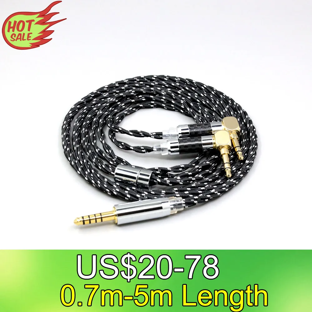 

OCC Mixed OFC Twisting Nylon Earphone Cable For Verum 1 One Headphone Headset L Shape 3.5mm Pin LN008715