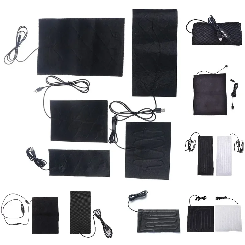 1/2 шт., грелка из углеродного волокна, грелка для рук, USB-нагревательная пленка, электрическая зимняя инфракрасная лихорадка, тепловой коврик, триммер для волос на теле, домофон