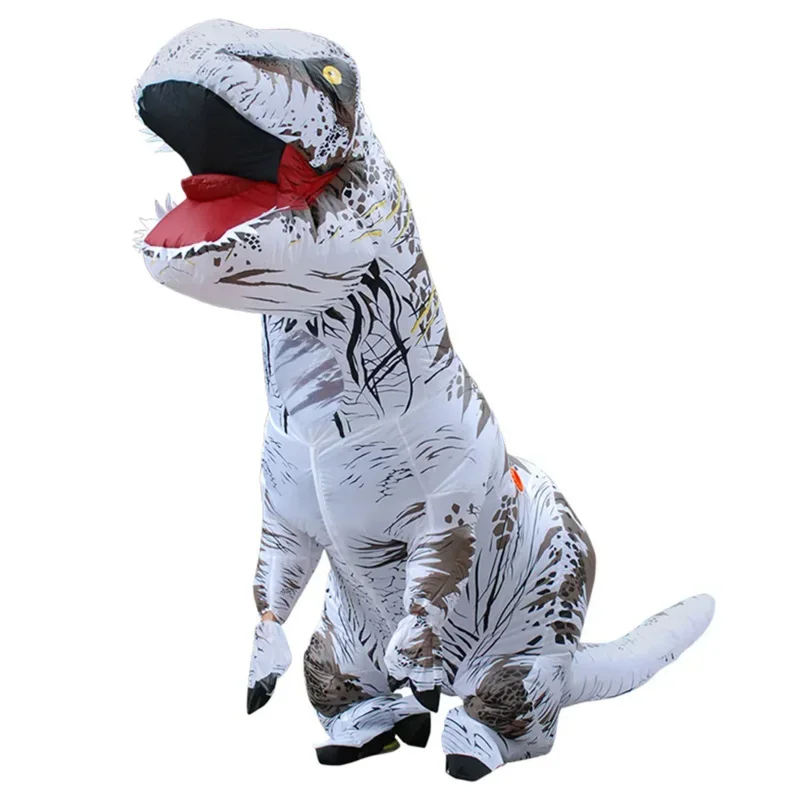 Gorący T-REX brązowy dinozaur nadmuchiwany kostium Party Cosplay fantazyjne maskotki Anime Halloween garnitury dla dorosłych dzieci Dino Cartoon