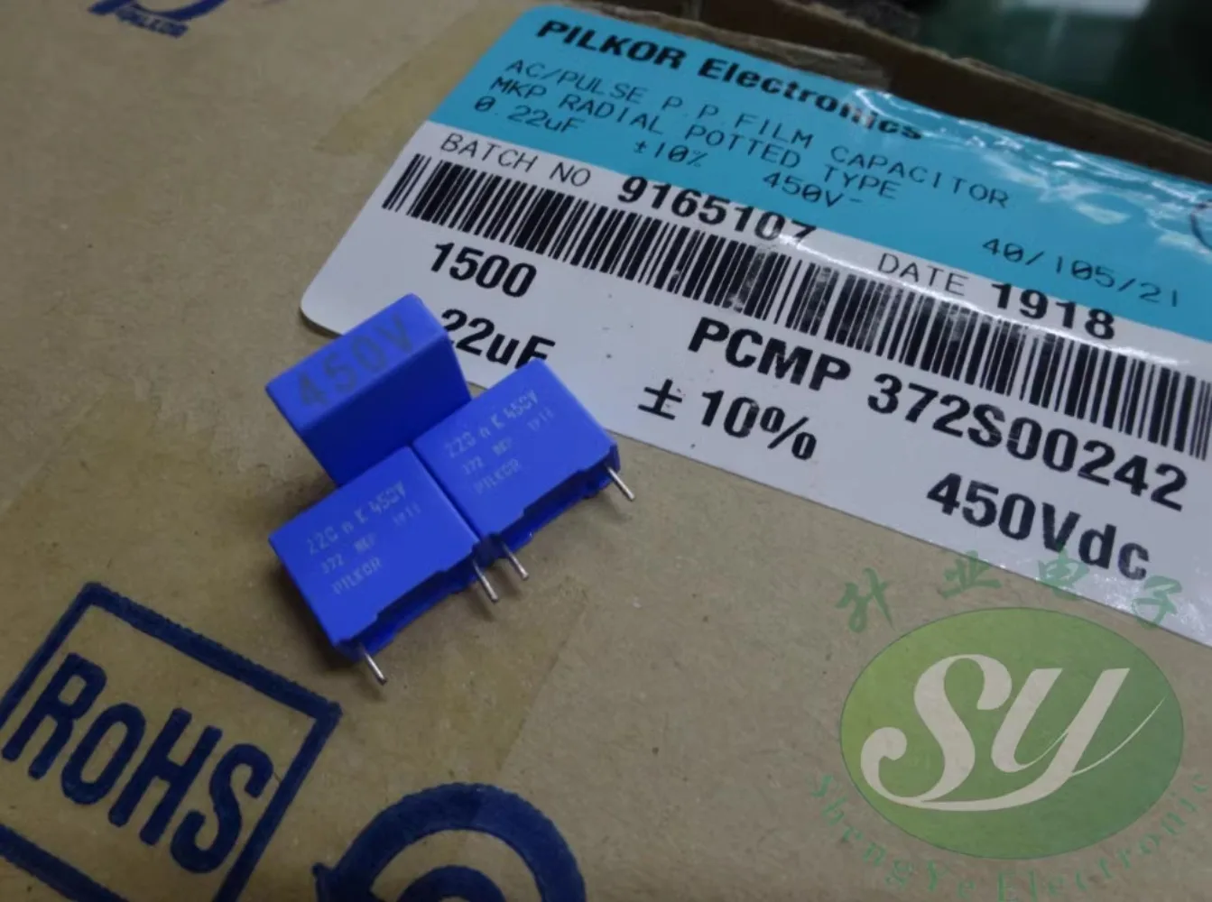 20PCS MKP372 0.22uf/450v 220nf u22 224 ใหม่ตัวเก็บประจุฟิล์ม 10 มม.