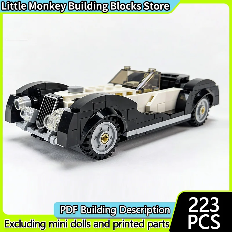 

Модель скоростного гоночного автомобиля MOC, строительные кирпичи, винтажные спортивные конверти, модульная технология, детские праздничные подарки, сборные игрушки