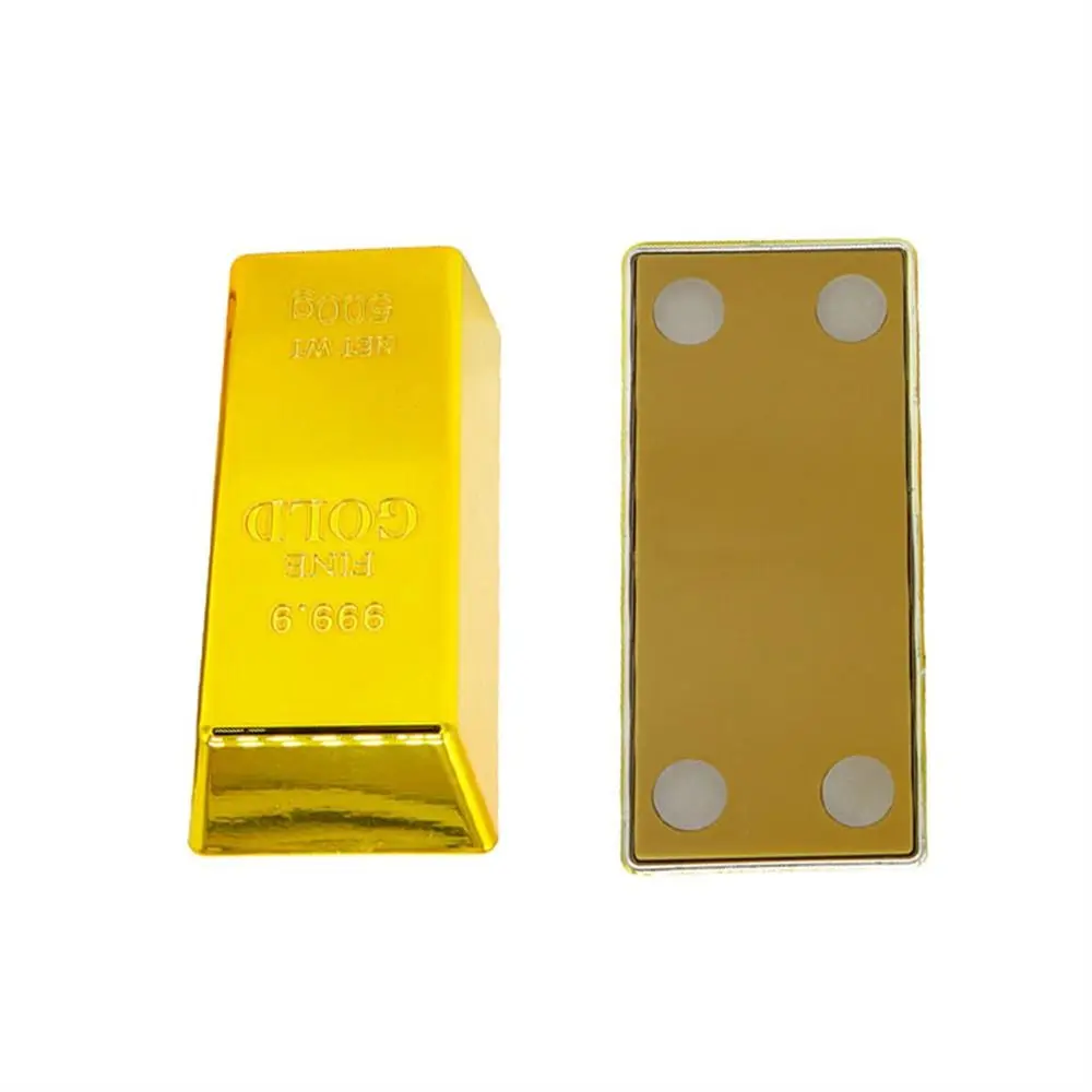 Office Accessory Simulation Fake Gold Bar Paperweight Glittering Golden Brick Movie Prop Table Decor Bullion Bar Novelty Gift