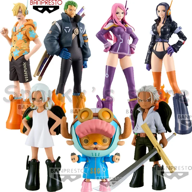 Bandai Original DXF THE GRANDLINE SERIES ONE PIECE Anime Figure SANJI Tony Tony Chopper ZORO Action Figure Toys for Kids Gifts