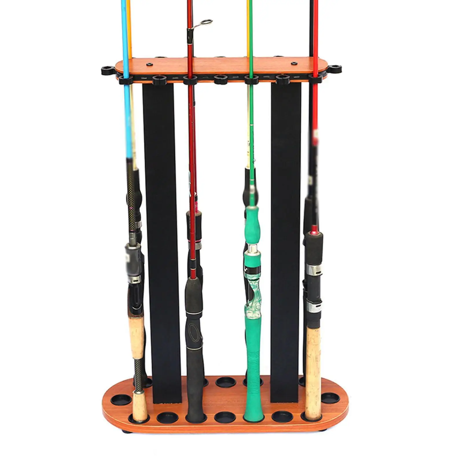 Fishing Rod Holder Fishing Rod Storage Rack Gift for Father Portable Vertical Multipurpose Fishing Pole Holder Holds 16 Rods