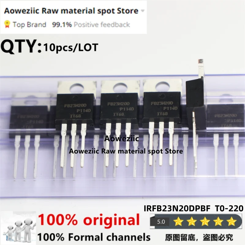 

Aoweziic 2021+ 100% New Imported Original IRFB23N20DPBF IRFB23N20D B23N20D TO-220 MOS FET 200V 24A