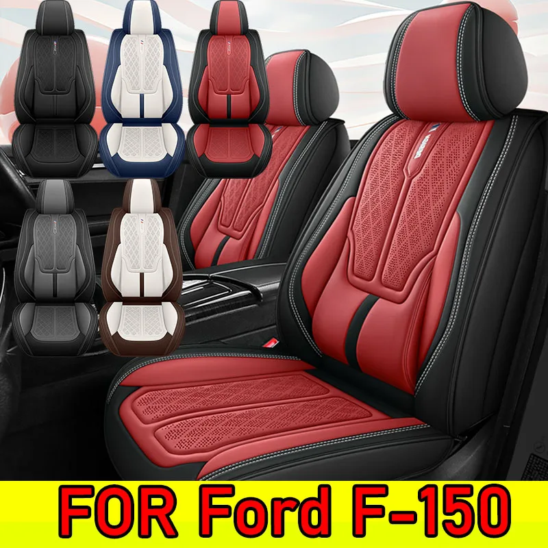 

FOR FORD F-150 Car Seat Covers Full Set, 5 Seats Front Seat Cover and Back Seat Covers for Cars, Automotive Seat Covers PU