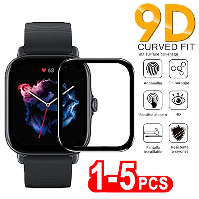 9D Curved Soft Tempered Glass Protective Film For Amazfit GTR 4 3 2 2E POP Pro Full Screen Protector for Amazfit GTS 4 3 2 mini