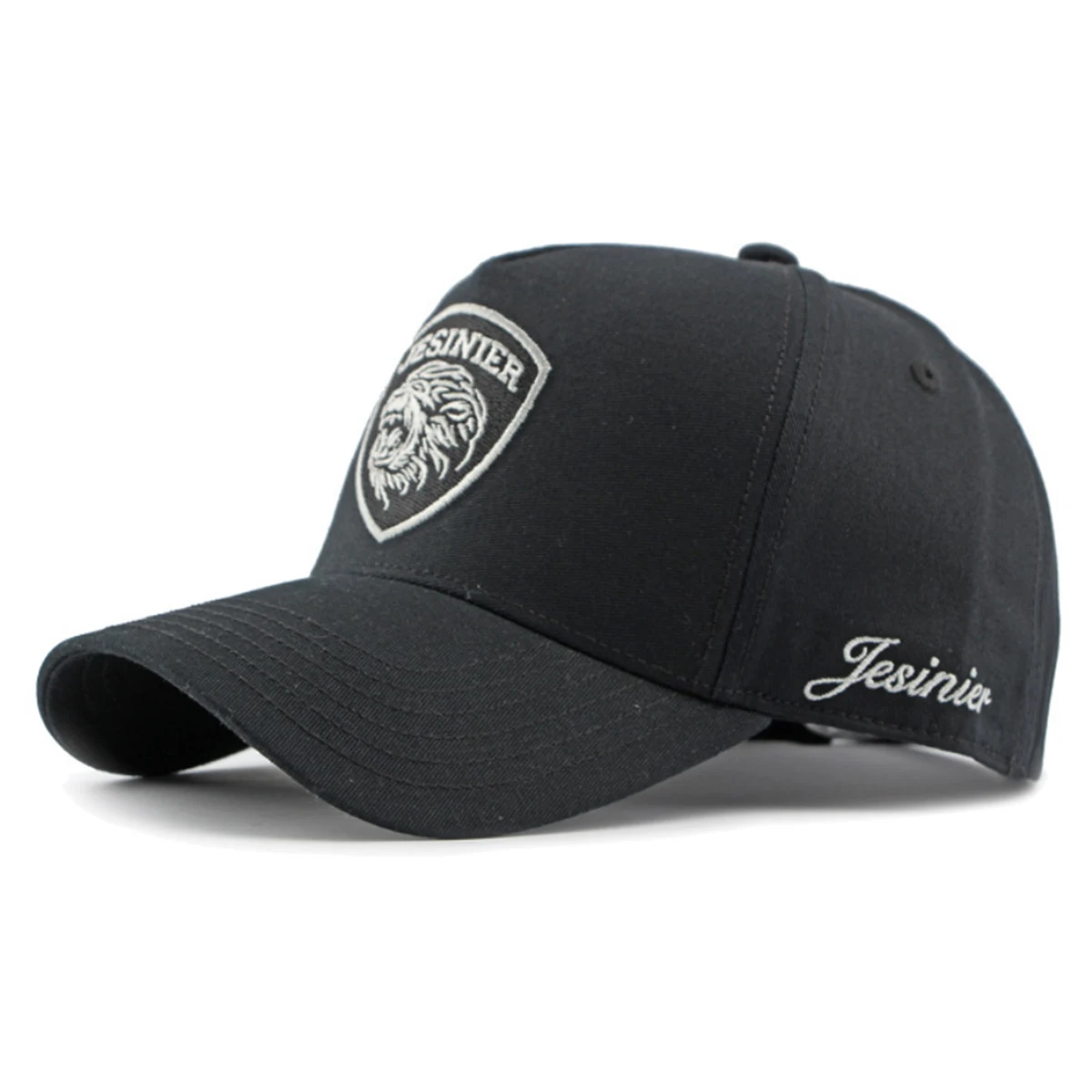 Unisex JESINIER Baseballkappen mit Löwenstickerei, Frühling und Herbst, für den Außenbereich, verstellbare Freizeithüte, Sonnenschutzhut, Sportkappe – Detail 5
