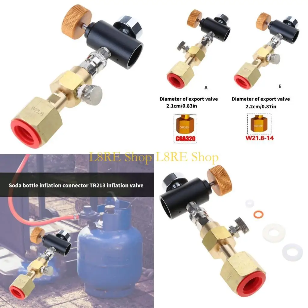 

L8RE Aluminum Sodas Maker Accessories External CO2 Tanks Adapter CO2 Tanks Refill Hose Adapter For Home Sodas Water Maker