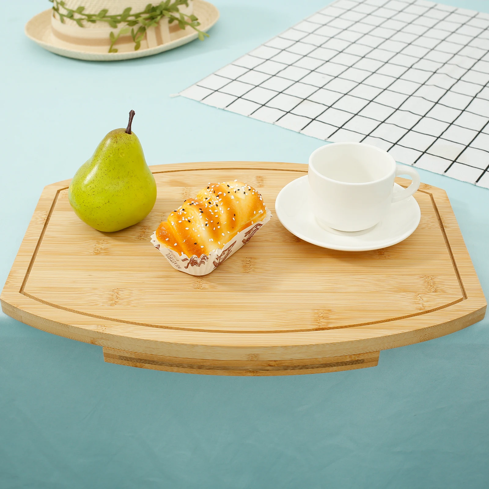 

Wood Corner Chopping Board With Juice Groove Polished Irregular Shape Corner Kitchen Board Space Saving Non Slip Corner Counter