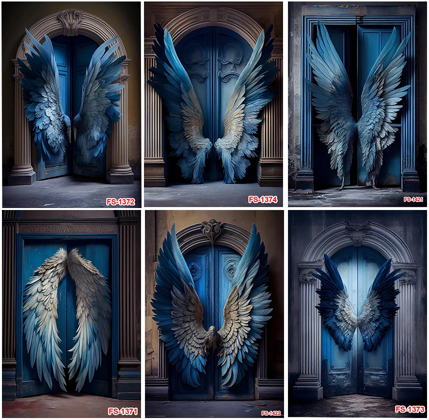 Blue Angel Wings fotográficos cenários para senhora adulta, arte materna, retrato, casamento, festa de aniversário, decoração do estúdio, fundos