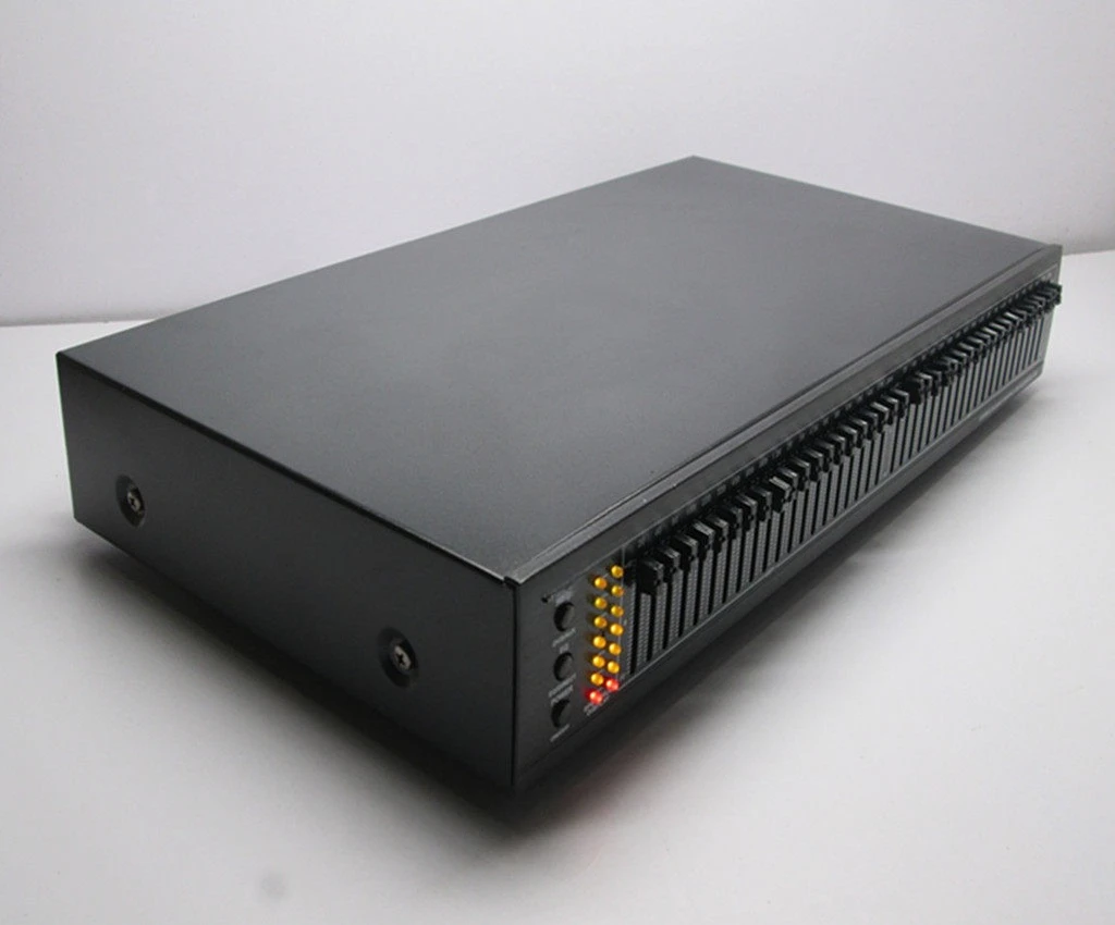 EQ-799 Dual 20 Segment Stereo Equalizer Amplifier Preamp EQ Tone Treble Midrange Bass 40-Band Equalizer Built-In Bluetooth