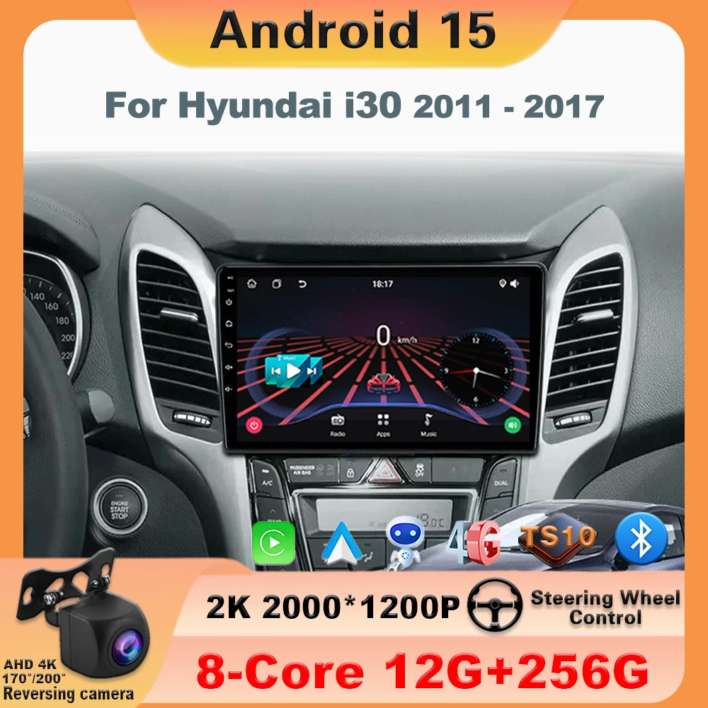 Fuluku Android 15 for Hyundai I30 2011 - 2017 Car Radio Multimedia Player