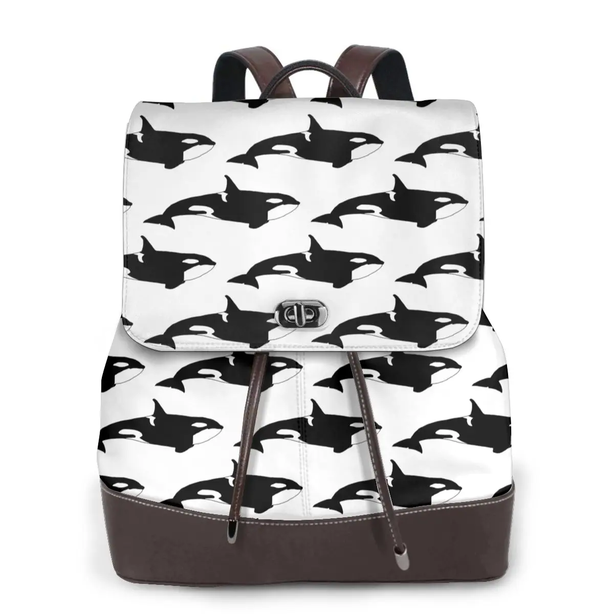 Killer Whale (Orcinus Orca) Bookbag School Student Bags Hiking Travel Daypack for Women Fashion Derma Backpack