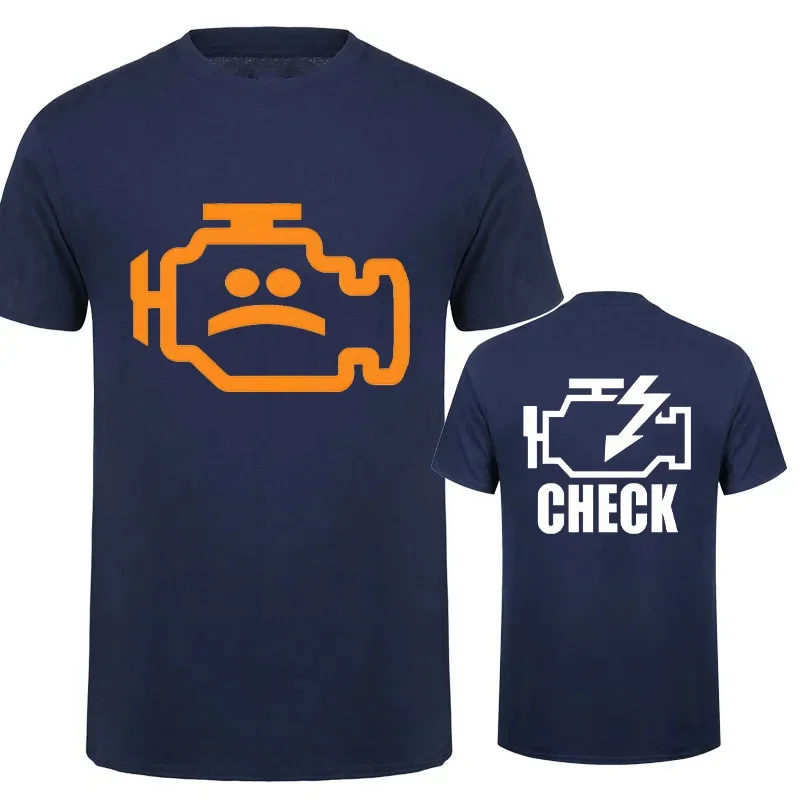 Mechanic Auto Repair Check Engine Light T-Shirt Funny Birthday Gift for Men Daddy Father Husband Short Sleeve Tee T Shirt Top