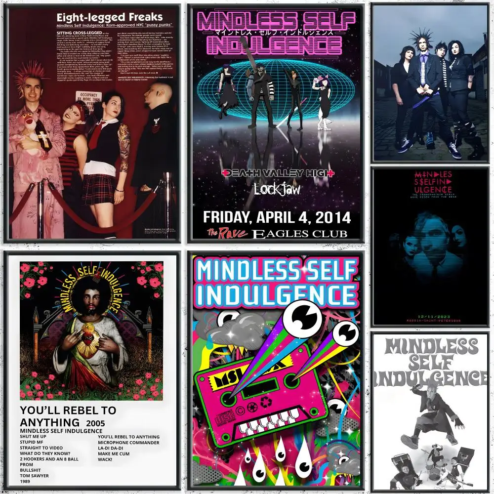 Punk Band M-Mindless Self IndulgenceS Poster HD Self-Adhesive No Residue After Removal Ideal for All Kinds of Wall Decor