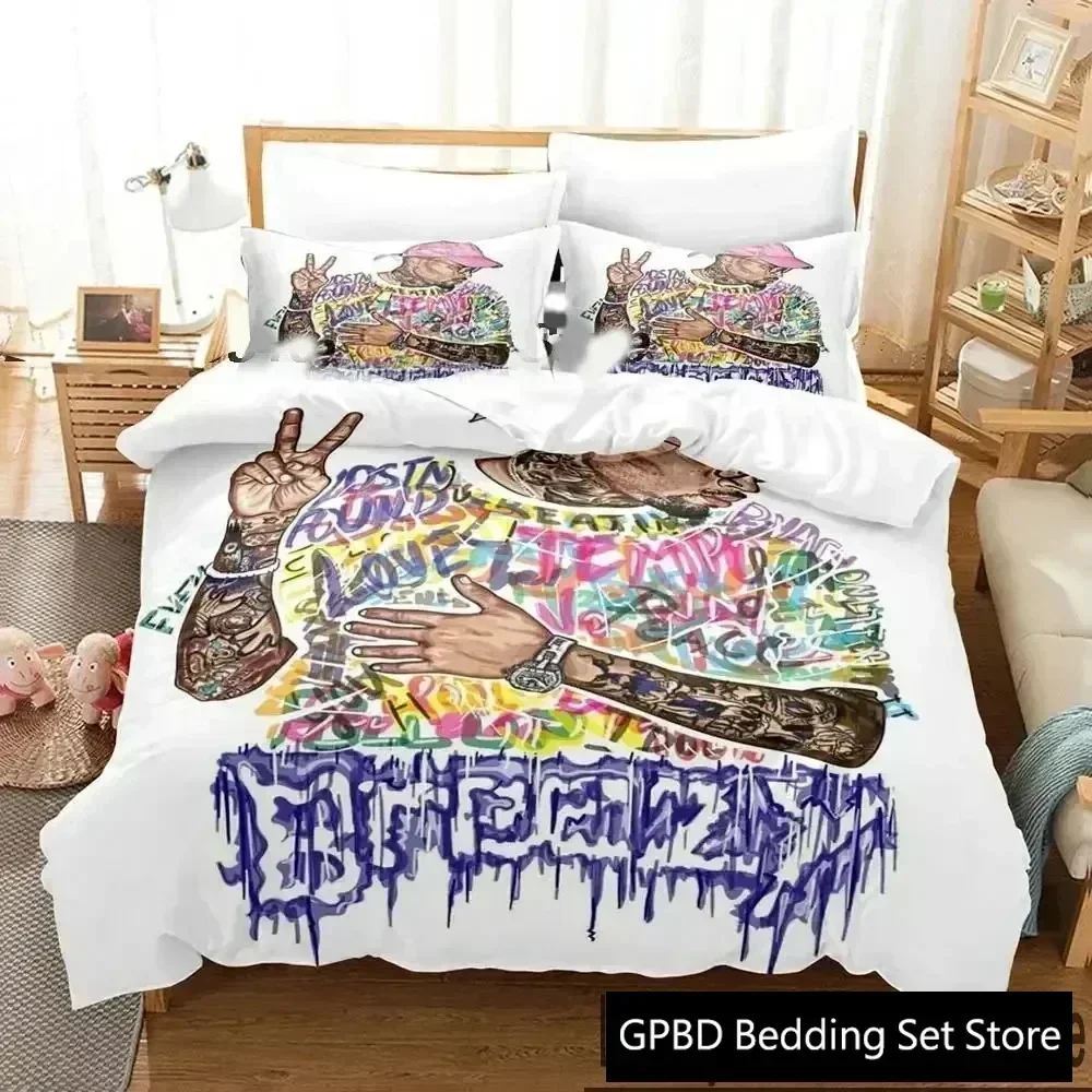 Luxury New 3D Print Chris Brown Bedding Set Boys Girls Twin Queen King Duvet Cover Pillowcase Bed boys Adult Home Textileextile