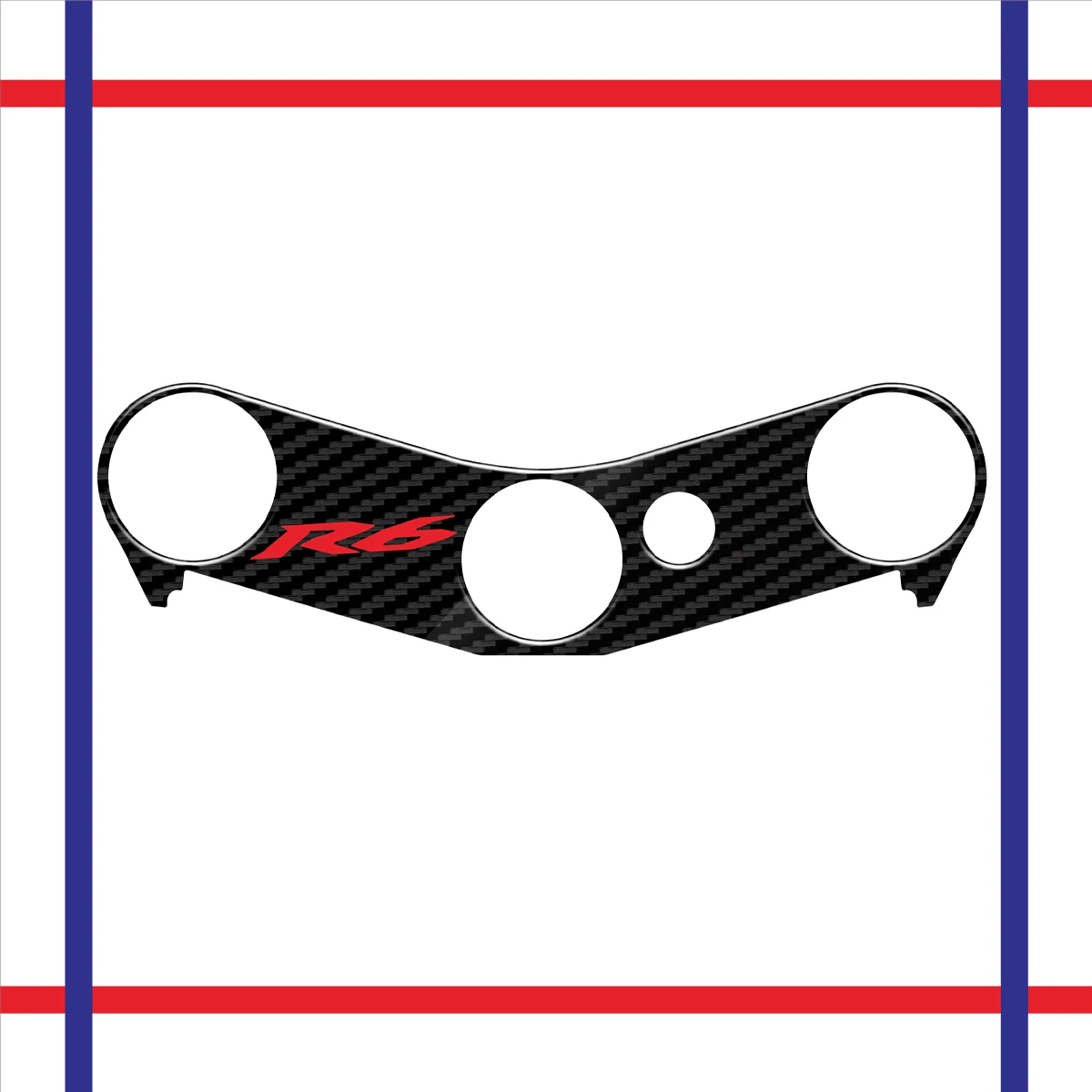 3D Motorcycle Carbon Fiber Pattern Top Triple Clamp Yoke Sticker Case for Yamaha YZF R6 YZFR6 YZF600 R6 2006-2007