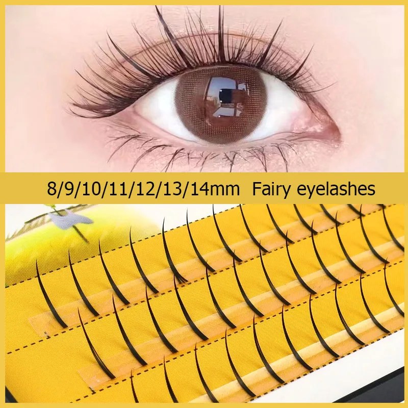 A/M Shaped Lashes Professional Makeup Individual Lashes Cluster Fans Natural Fluffy Eyelashes 3D Mink False Eyelash Extension