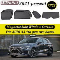 LINNUNU Car Curtain Side Window Magnetic Sunshade Mesh Summer Sun Shade UV Protection for AUDI A3 4th gen 2 boxes 2021-2025 2024